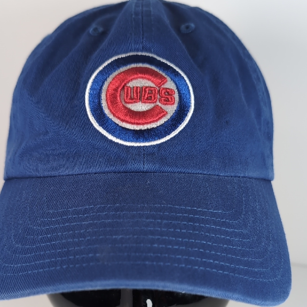 47' Chicago Cubs Blue Adjustable Slouch Cap.